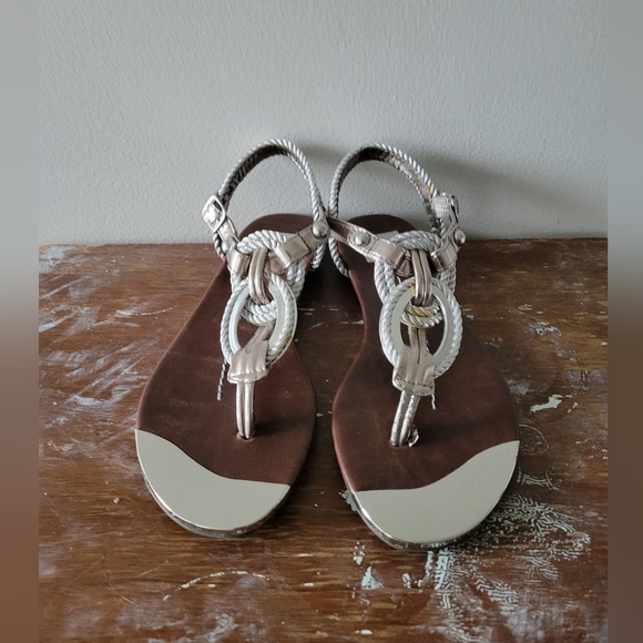 DOLCE VITA silver and brown rope sandals never worn - Picture 2 of 9